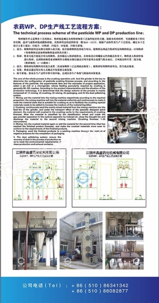 農(nóng)藥WP、DP生產(chǎn)線工藝流程方案